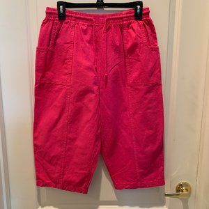 Hot Pink Pull On Petite MED Crop pants